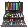 130pcs Dibujo de caja de madera Set para estudiantes